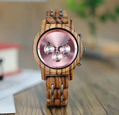 Mystic Rose Wood Watch