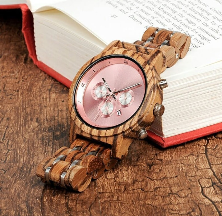 Mystic Rose Wood Watch