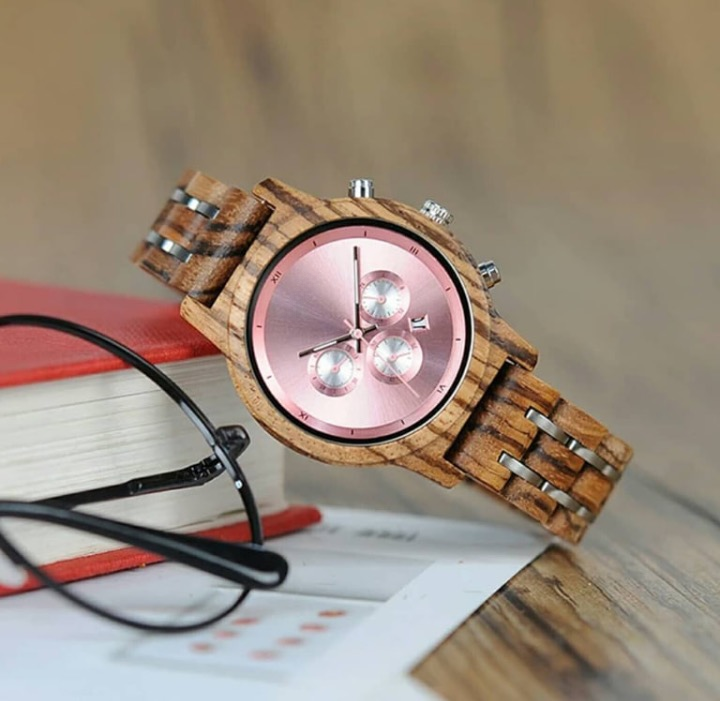 Mystic Rose Wood Watch