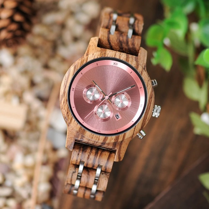 Mystic Rose Wood Watch