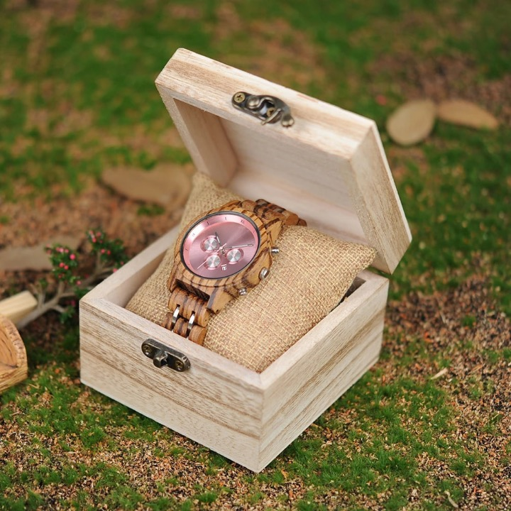 Mystic Rose Wood Watch