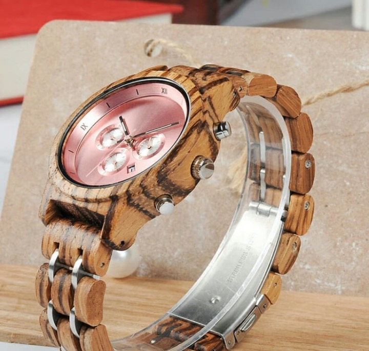 Mystic Rose Wood Watch