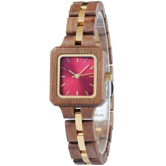 NEW Graceful Scarlet Wood Watch