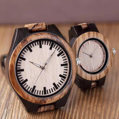 Zebra Duo Wood Watch