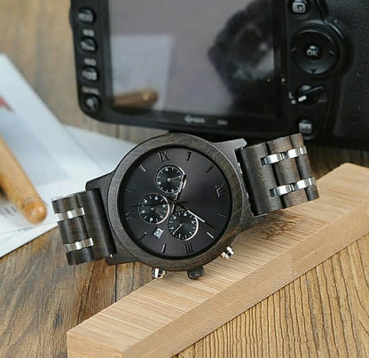 Titan Onyx Wood Watch