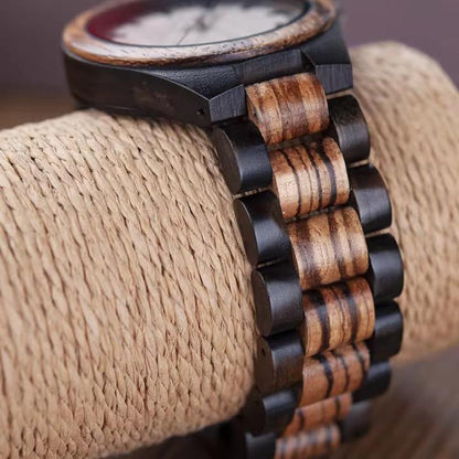 Zebra Duo Wood Watch