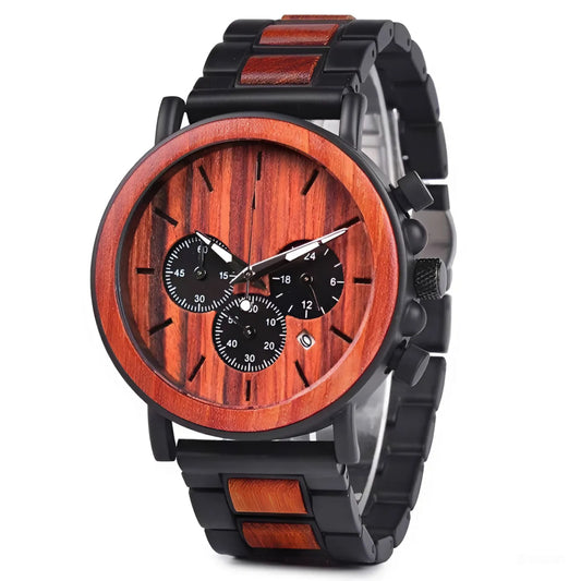 Tiger Crimson Wood Watch