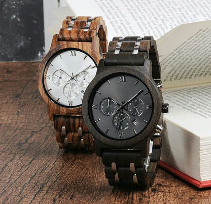 Titan Onyx Wood Watch