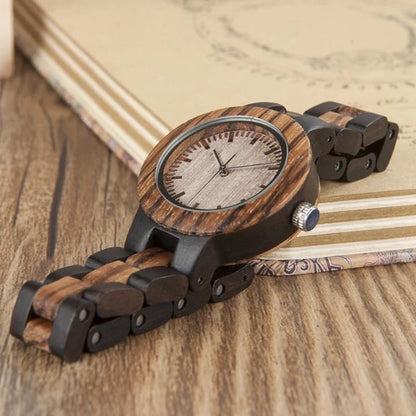 Zebra Duo Wood Watch