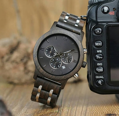 Titan Onyx Wood Watch