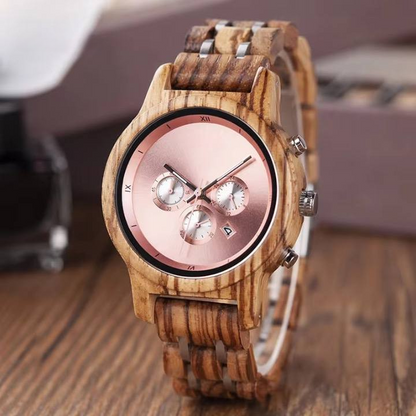 Mystic Rose Wood Watch