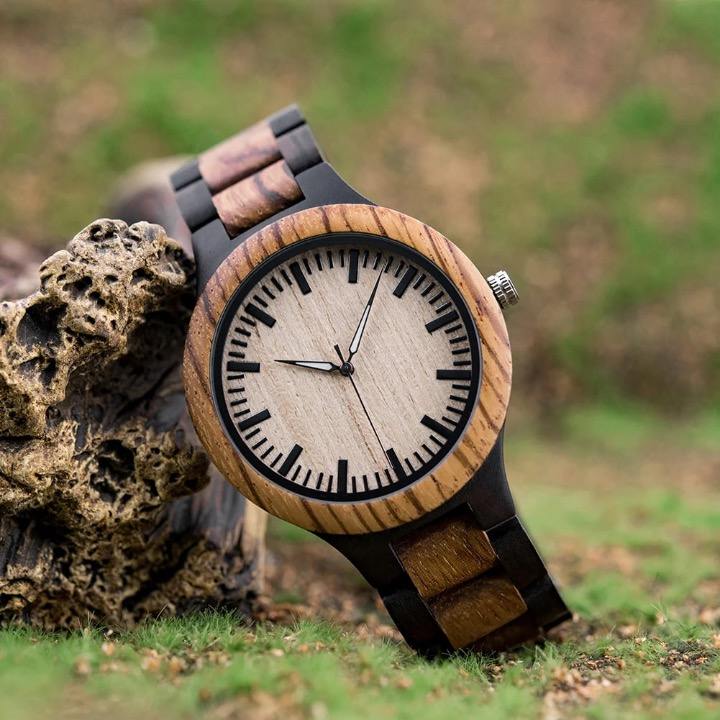 Zebra Duo Wood Watch