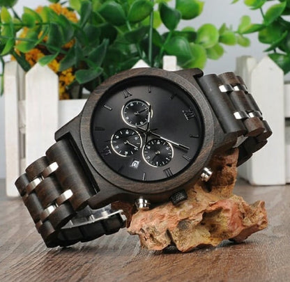 Titan Onyx Wood Watch