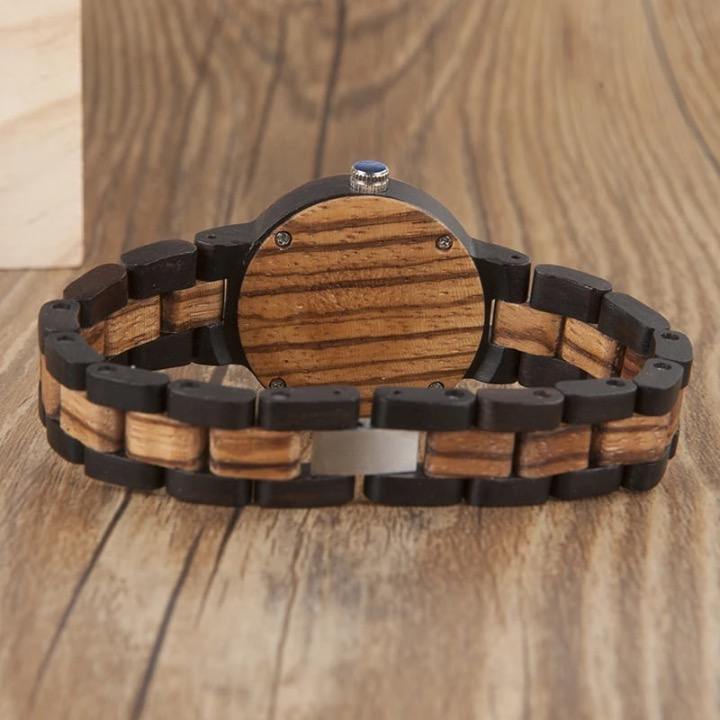 Zebra Duo Wood Watch