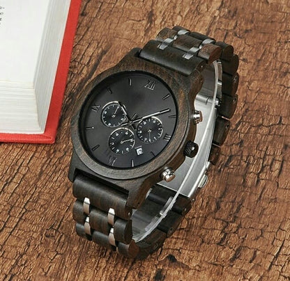 Titan Onyx Wood Watch