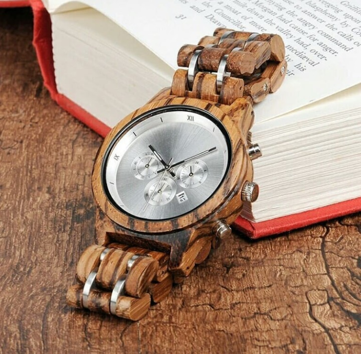 Mystic Silver Wood Watch